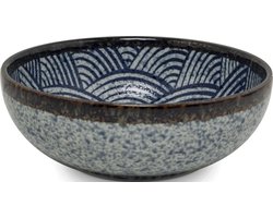 Kom - wijd 20 cm - Wave - Edo Japan