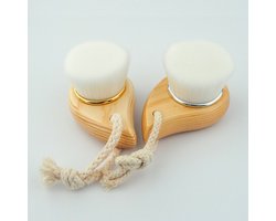 Koma gezichtsborstel - zachte haren gezicht - schoonmaak verwijder artifact - handmatig schoon pigmenteerde houten handvat - schoonmaak gezichtsborstel -2 stuks