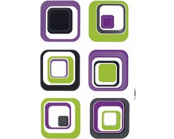 Komar - Muursticker - Fever Retro - Zelfklevend - Muurdecoratie - Stickers - 100 x 70 cm