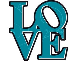 Komar - Muursticker - Liefde - Zelfklevend - Muurdecoratie - Stickers - 50 x 70 cm