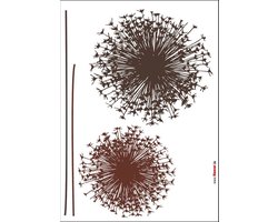 Komar - Muursticker - Paardenbloem - Zelfklevend - Muurdecoratie - Stickers - 50 x 70 cm