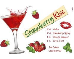 Komar - Muursticker XXL - Cocktail - Zelfklevend - Muurdecoratie - Stickers - 100 x 70 cm