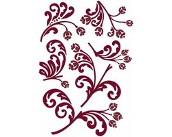 Komar - Muursticker XXL - Moderne Bloemen - Zelfklevend - Muurdecoratie - Stickers - 50 x 70 cm