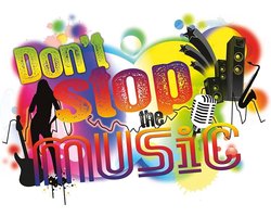 Komar - Muursticker XXL - Muziek - Zelfklevend - Muurdecoratie - Stickers - 100 x 70 cm