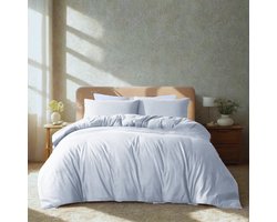 Komfortec Premium Dekbedovertrek 135x200 cm + 2x Kussensloop 60x70 cm - 100% Microvezel - 90 g/m² - 2-Delige Superzachte Beddengoedset - met Rits - Wit