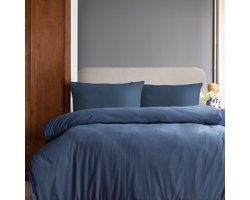 Komfortec Premium Dekbedovertrek 135x200 cm + Kussensloop 40x80 cm - 100% Microvezel - 90 g/m² - 2-Delige Superzachte Beddengoedset - met Rits - Blauw