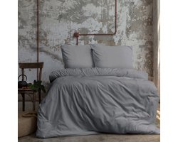 Komfortec Premium Dekbedovertrek 155x220 cm + 2x Kussensloop 40x80 cm - Geborsteld 100% Polyester Microvezel 90 g/m² - 3-Delige Superzachte Beddengoedset - Grijs