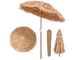 KOMFOTTEU Hawaï parasol - stroparasol van PP - stokparasol - kantelbaar 0-40° - met draagtas - voor tuin, terras en balkon - 155 x 194 cm