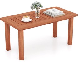 KOMFOTTEU Houten Tuintafel - Rechthoekig - Bijzettafel - Weerbestendig - Houten tafel - voor tuin, balkon, terras - 90 x 45,5 x 43,5 cm