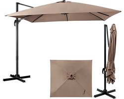 KOMFOTTEU Parasol van 300 cm - zweefparasol - 360° draaibaar, tuinparasol - met UV-bescherming - voor tuinen en balkons
