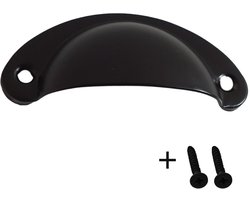 Komgreep Zwart - 8 cm - Meubelknop & Deurknop - Meubelgreep - Metaal - Handvat Voor Lades en Kast
