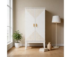 KOMHTOM - Keukenkast dressoir - Vintage stijl - Twee deuren - Deurplank - Ruime opbergruimte - 120x59x30 cm