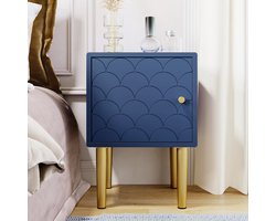 KOMHTOM Nachtkastje Bijzettafel Salontafel marineblauw Set van 1 Tafel