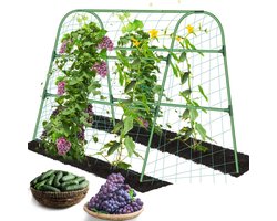Komkommer Rek - Klimrek Tuin - Planten Ondersteunen - U-Vorm Stabiel - 49x47cm - Groen