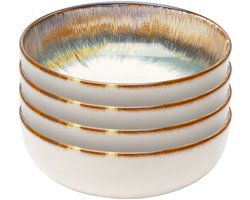 Kommen Organic blauw Ø18cm (4/set) Kare Design
