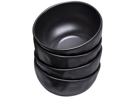 Kommen Organic Zwart Ø15cm (4/Set) Kare Design