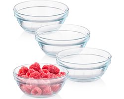 Kommen Set Glas 200 ml 4 stuks - Kom - Schalen - Schaaltje - Kommetje - Schaal
