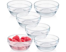 Kommen Set Glas 80 ml 6 stuks - Kom - Schalen - Schaaltje - Kommetje - Schaal