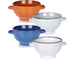 Kommen Set Keramiek 620 ml 4 stuks - Kom - Schalen - Schaaltje - Kommetje - Schaal