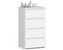 Kommode CL4 met 4 Lades / AKORD Furniture Factory / Wit / 40x74x35 cm