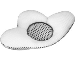Konbanwa pillow Back Support Deluxe Lendenkussen Lende steun rol – Ergonomisch orthopedisch kussen – rug ondersteuningskussen – hoogte verstelbaar – rugkussen grijs en wit - Lichaamskussen voor ondersteuning van de lenden en onderrug