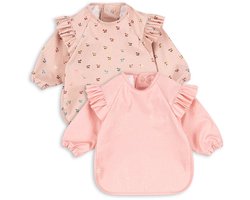 Konges Slojd | 2-delige Slabbetjes Met Mouwen En Franje Cherry Sparkle