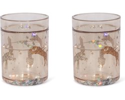 Konges Sløjd 2 Pack Glitter Bekers - 2 stuks - Roar