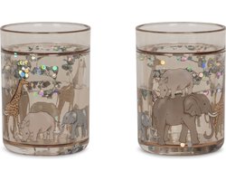 Konges Sløjd 2 Pack glitter bekers - 2 stuks - Safari