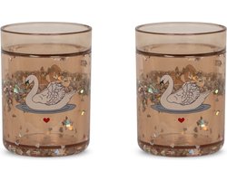 Konges Sløjd 2 Pack glitter bekers - 2 stuks - Swan