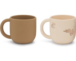 Konges Sløjd 2 Pack Silicone Cup Set - Petit Lapin - Drinkbekers