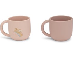 Konges Sløjd 2 Pack Silicone Cup Set - Rainbow Kitty - Drinkbekers
