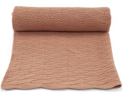 Konges Sløjd - Gebreide Katoenen Deken met ajourtricot - Baby Deken - Brush