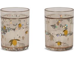 Konges Slojd glitter bekers Lemon 2-pack