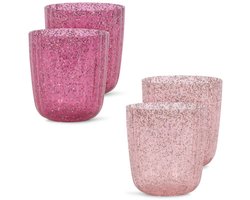 Konges Slojd | Glitterbeker 4 Roze Sparkling Pink Mix