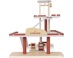 Konges Sløjd houten speelgoed garage - 3 auto's