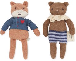 Konges Sløjd Knuffel Foxie Friends - Set van 2