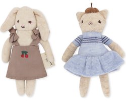 Konges Sløjd Knuffel Kitty Friends - Set van 2