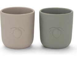 Konges Sløjd - Lemon Siliconen  Drinkbekers (Set van 2) - Drinkbekers - Warm GreyWhale
