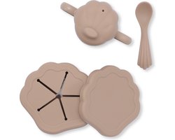 Konges Sløjd  - Silicone Serviesset Schelp - Kinderserviesset - Blush