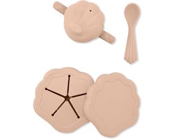 Konges Sløjd  - Silicone Serviesset Schelp - Kinderserviesset - Strawberry Ice