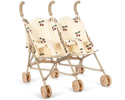 Konges Sløjd Twin Poppenwagen/Doll Stroller/Buggy - Ma Grande Cerise
