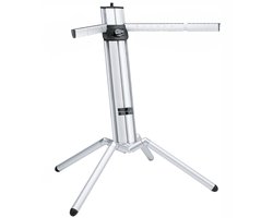 König & Meyer Baby Spider Pro zilver met K & M Logo - Keyboard zuilen standaard