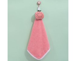 Konijn Handdoek - Koraal Fluweel - Thuis Gebruik - Sneldrogend Absorberend - 10x10 mm - Roze Watermeloen