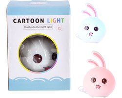 Konijn slaapkamer nachtlampje - Usb aansluiting - Rubber - Kawaii - Met verschillende lichteffecten