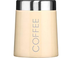 Konisch Koffieblik Crèmekleurig Metaal met Roestvrijstalen Frame