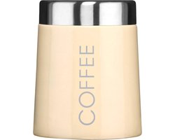 Konisch Koffieblik Crèmekleurig Metaal met Roestvrijstalen Frame
