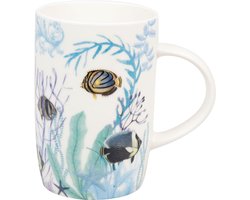 Könitz Mok Blauw Koraal - Sanmartin, Mok, Nieuw Beenderen Porselein, Blauw, 600 ml, 11 7 269 2776