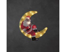 Konst Smide LED Raamdecoratie Kerstman Verlichte Kerstfiguren - 40 cm - Maan - 20 LEDs