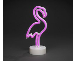 Konst Smide Roze Flamingo Licht Figuur op Batterijen met Timer 28 cm Hoog