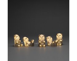 Konstmide panda lichtsnoer met LED - set van 5
